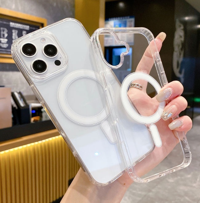Transparent MagSafe-kompatibelt mobilskal