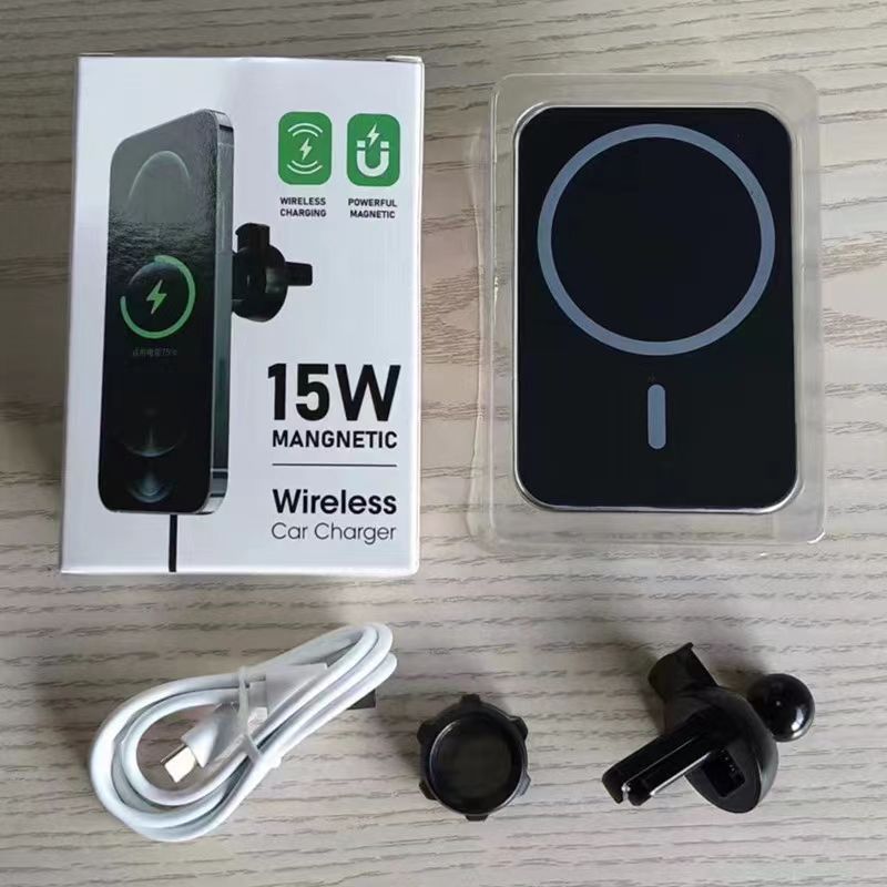Magnetisk trådlös billaddare MagSafe-kompatibel 15W