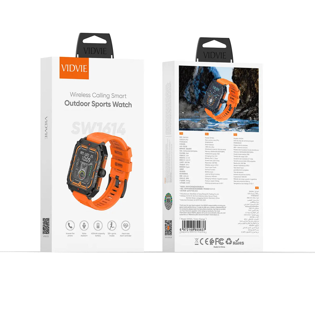 Trådlös Smartklocka för Samtal & Sport – Outdoor Edition