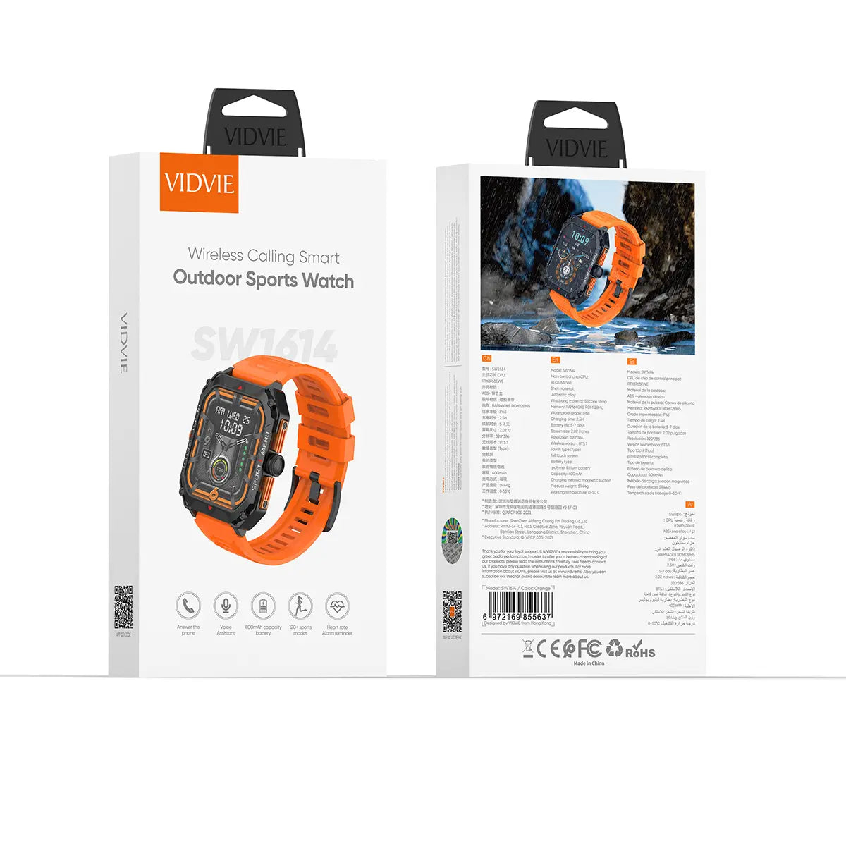 Trådlös Smartklocka för Samtal & Sport – Outdoor Edition