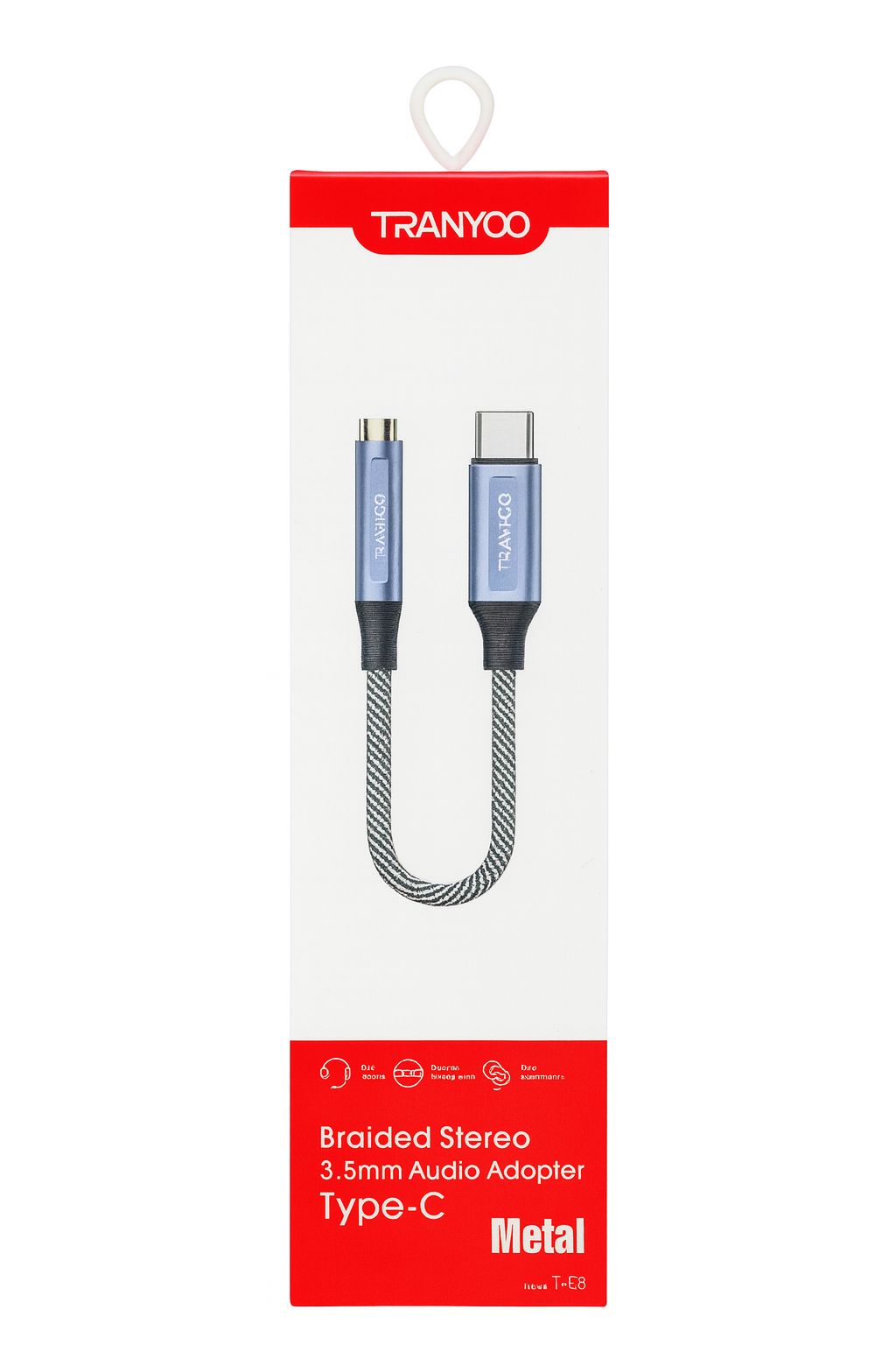 Tranyoo Braided Stereo 3.5mm Audio Adapter – Type-C