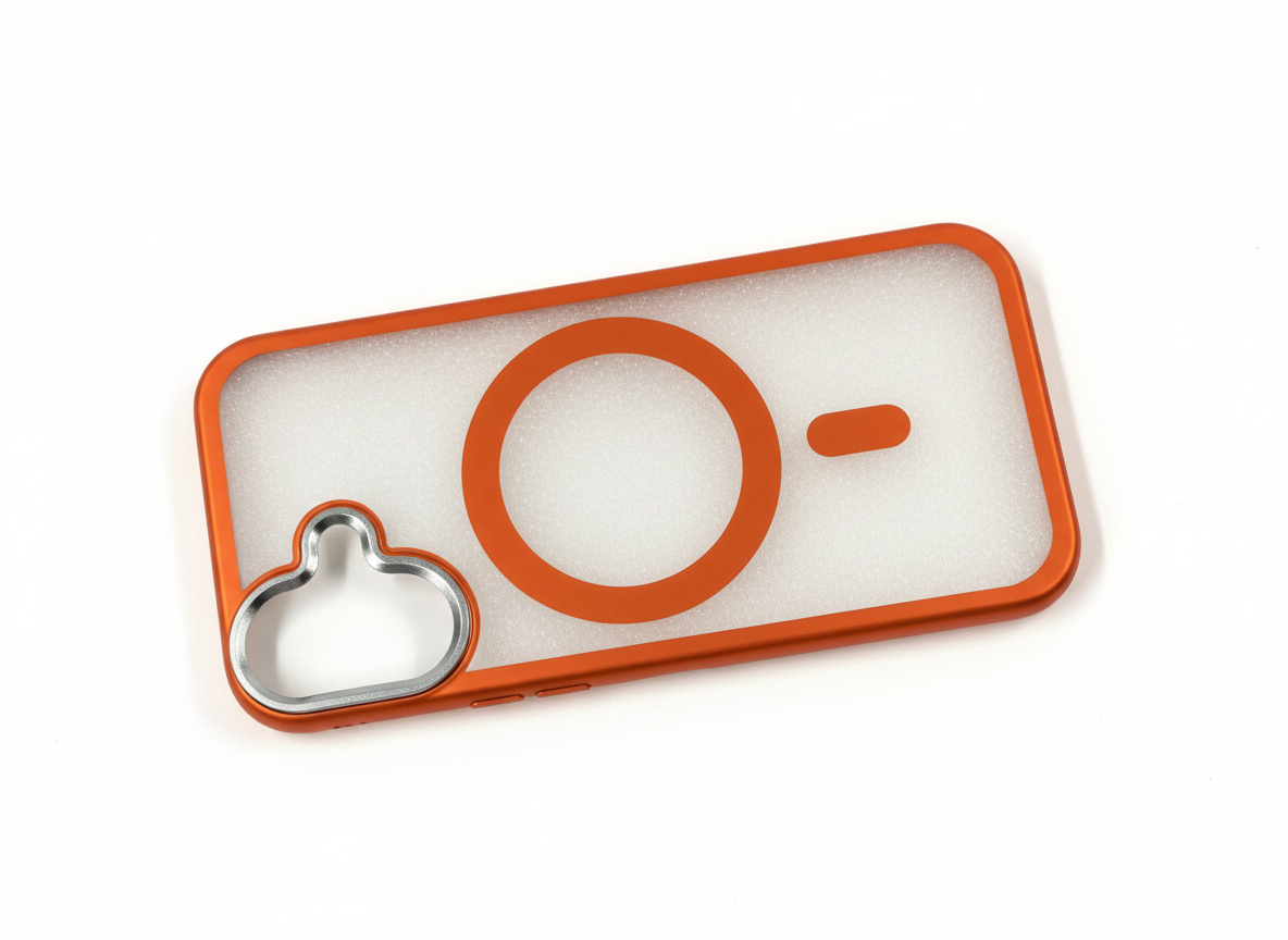 Orange Magsafe Skal med Kameralins-skydd - iPhone 17